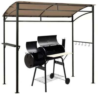 Hivvago 7 x 4.5 Feet Grill Gazebo Outdoor Patio Garden BBQ Canopy Shelter