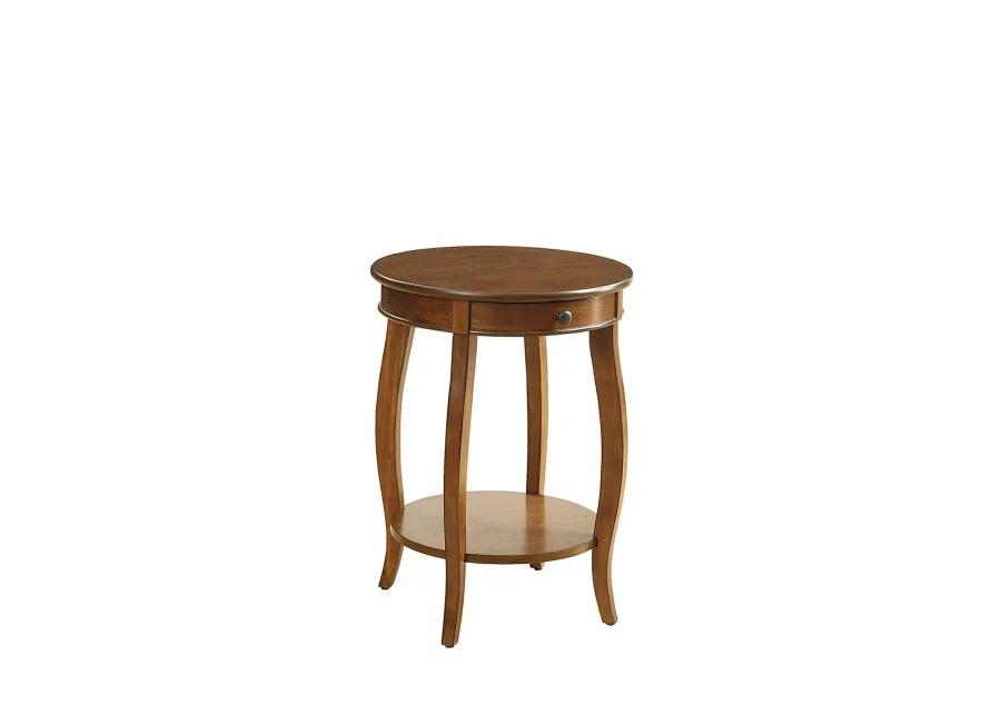 Alysa End Table, Walnut-Benzara