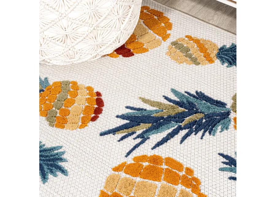 Ananas Bold Pineapple High-Low Indoor/Outdoor Area Rug