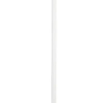 Colin 21 Inch Desk Lamp, White Metal Frame, Round Base, USB Charging Port - Benzara