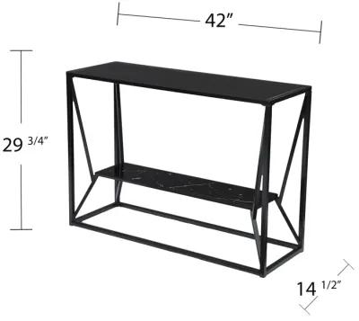 Lila Long Glass-Top Console