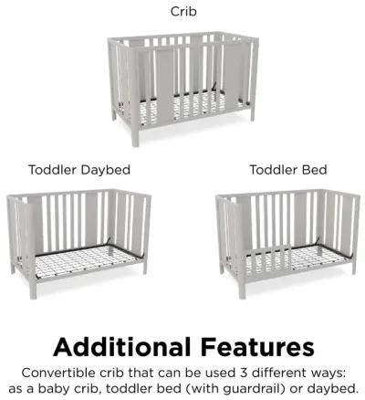 Crawford Curved Post 3-in-1 Crib