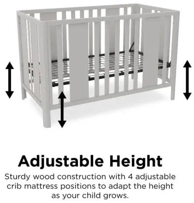 Crawford Curved Post 3-in-1 Crib