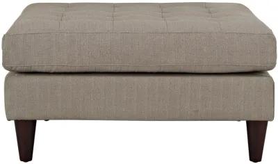 Modway Empress Mid-Century Modern Upholstered Fabric Ottoman In Wheatgrass