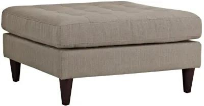 Modway Empress Mid-Century Modern Upholstered Fabric Ottoman In Wheatgrass