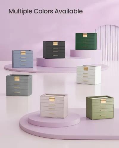 Jewelry Box with Glass Lid – Elegant Storage Solution with Clear View and Stylish Design