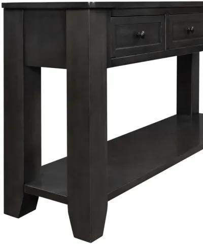 55" Modern Console Table Sofa Table For Living Room With 3 Drawers And 1 Shelf