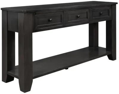 55" Modern Console Table Sofa Table For Living Room With 3 Drawers And 1 Shelf