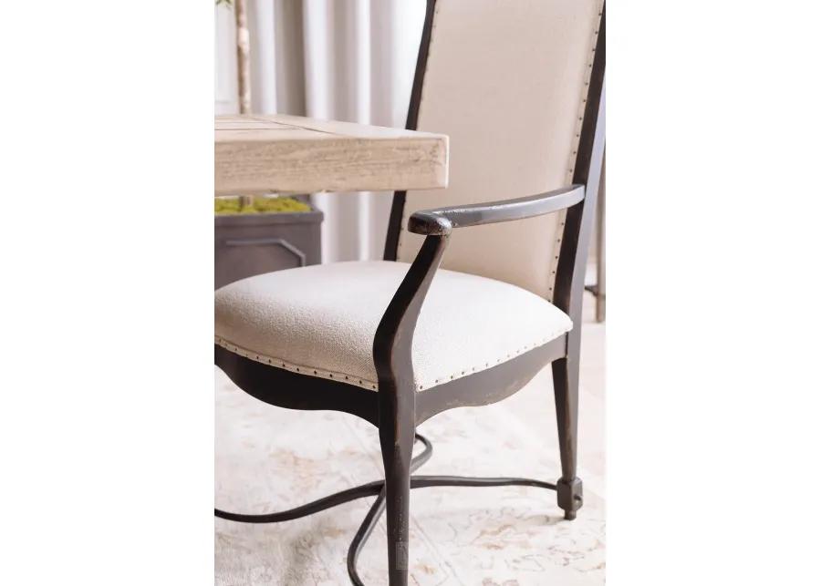 Ciao Bella Upholstered Back Arm Chair in Black