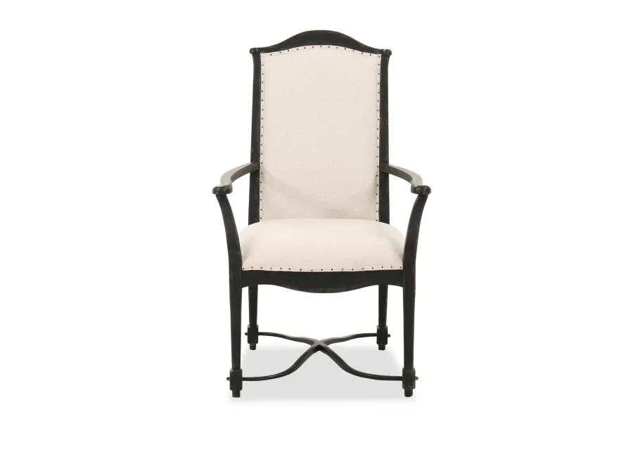 Ciao Bella Upholstered Back Arm Chair in Black