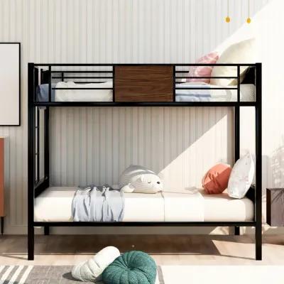 Merax Steel Frame Bunk Bed with Safety Rail