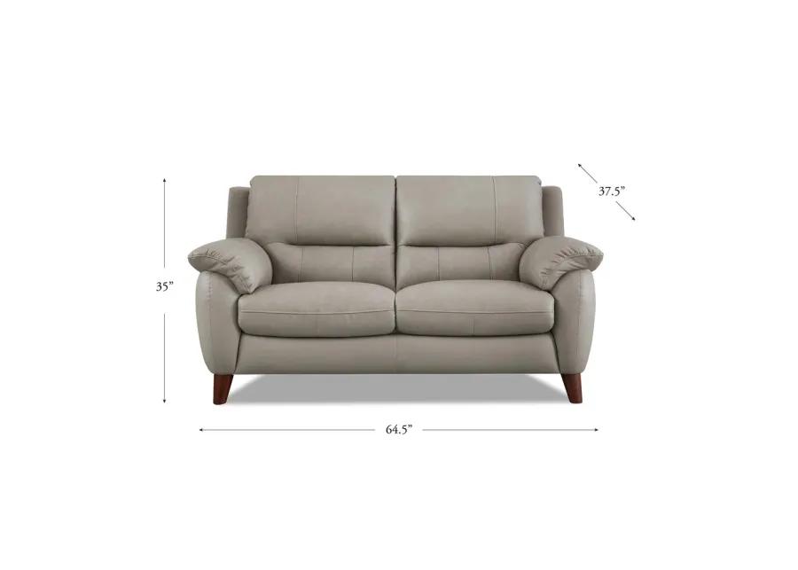 Lara Top Grain Leather Loveseat