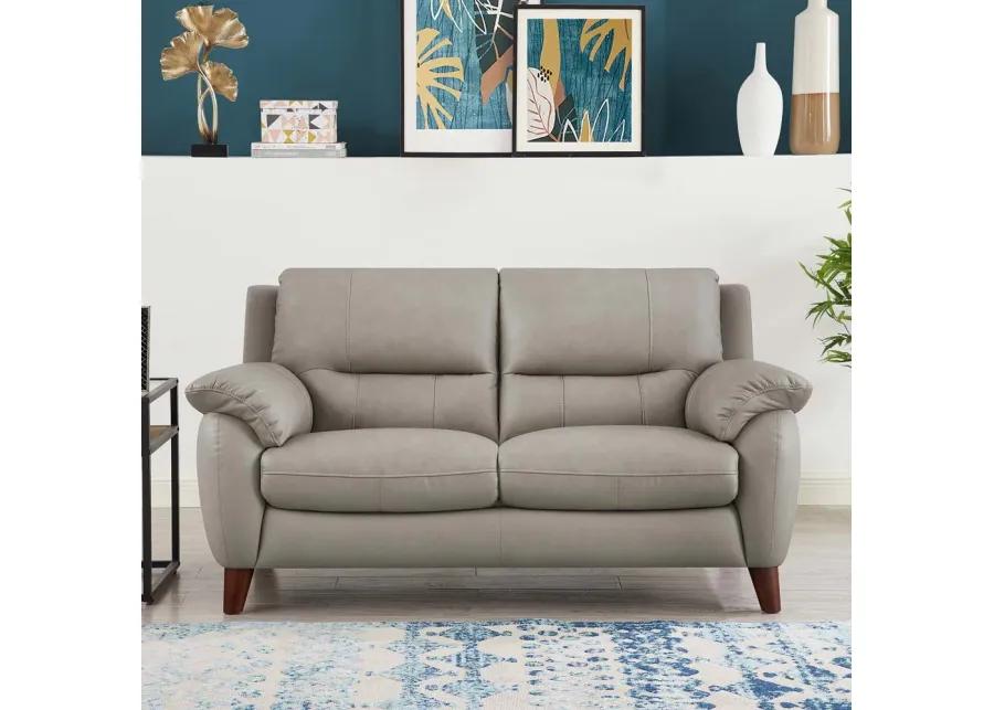 Lara Top Grain Leather Loveseat