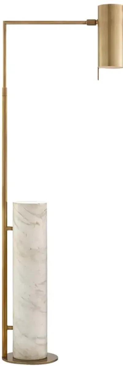 Alma Floor Lamp in Brass and White