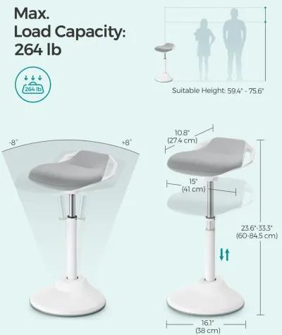 Ergonomic Standing Stool with Adjustable Height (24.8"-34.6") - Swivel Chair with Anti-Slip Pad