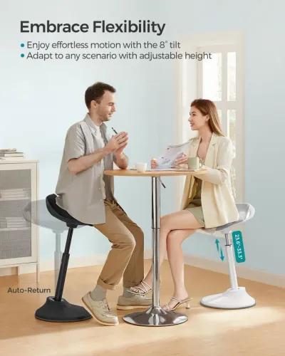 Ergonomic Standing Stool with Adjustable Height (24.8"-34.6") - Swivel Chair with Anti-Slip Pad