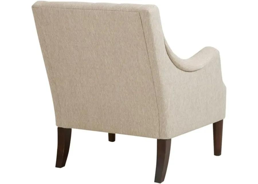 Belen Kox Qwen Button Tufted Wooden Frame Accent Chair, Belen Kox