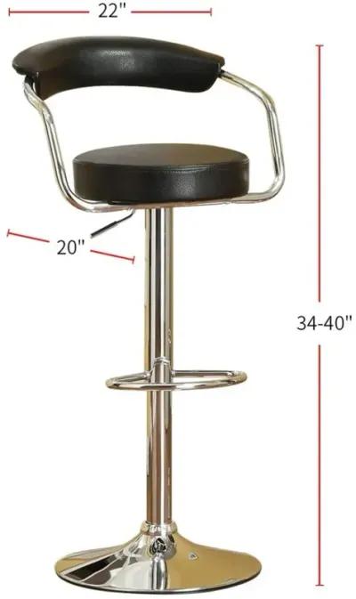 Swivel Black Barstool Set, Set of 2