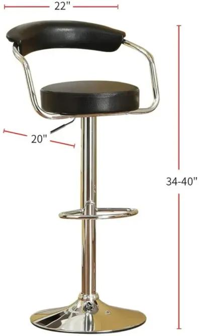 Swivel Black Barstool Set, Set of 2