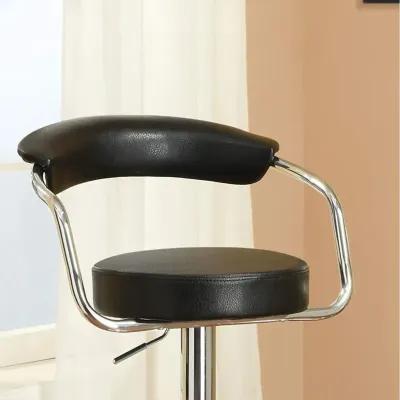 Swivel Black Barstool Set, Set of 2