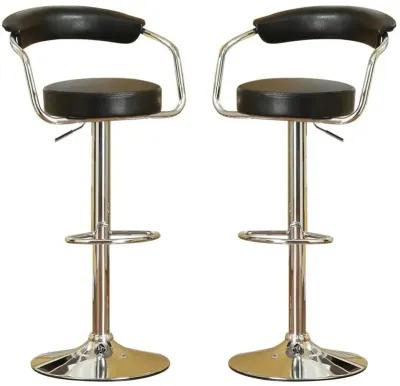 Swivel Black Barstool Set, Set of 2