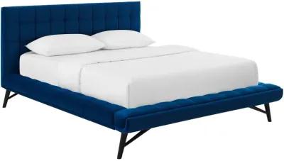 Modway - Julia Queen Biscuit Tufted Performance Velvet Platform Bed