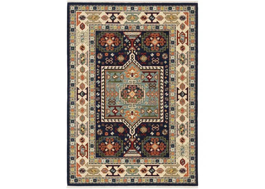 Lilihan 9'10" x 12'10" Blue Rug