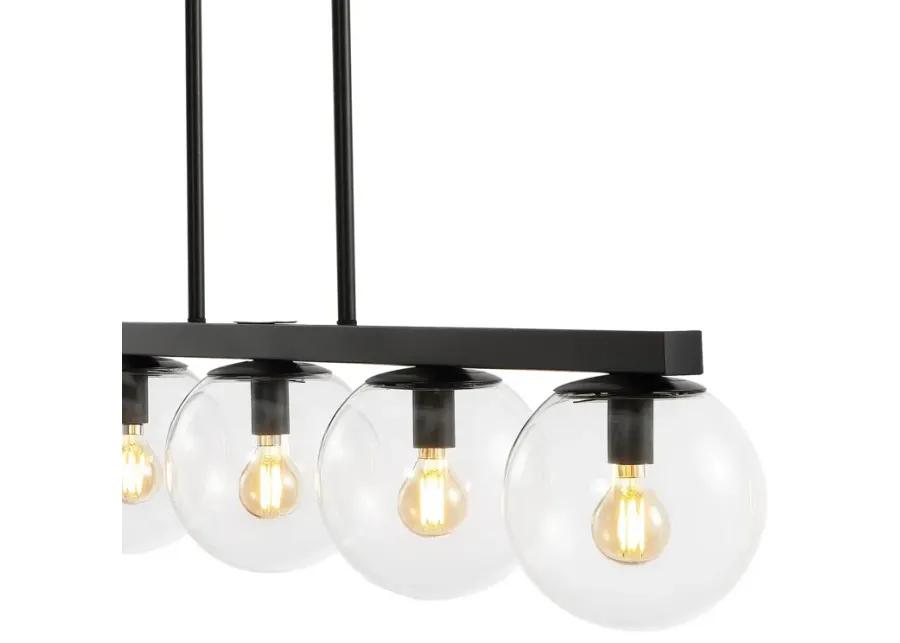 Luca Parisian Modern Glam Iron Globe Linear LED Pendant