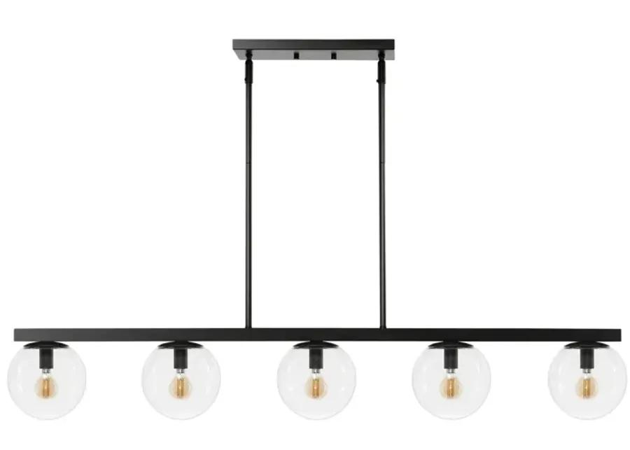 Luca Parisian Modern Glam Iron Globe Linear LED Pendant