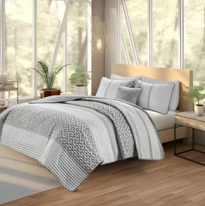 Gracie Mills Theodore 7-Piece Jacquard Comforter Set