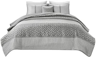 Gracie Mills Theodore 7-Piece Jacquard Comforter Set