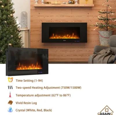 LED Electric Fireplace wall TV stand