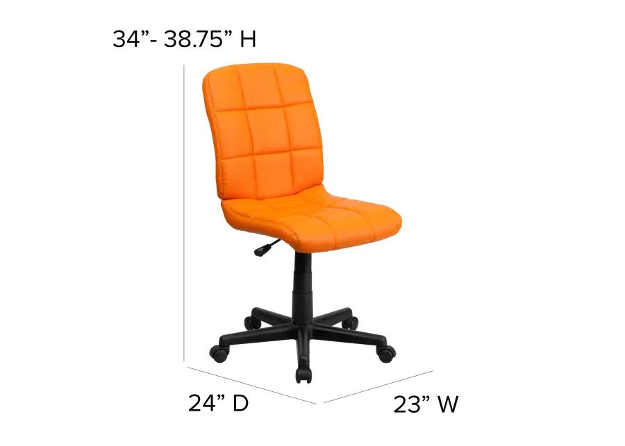 Clayton Mid-Back Quilted Vinyl Swivel Task Office Chair