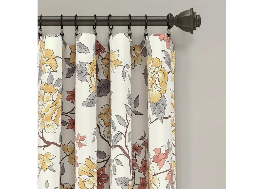 Ivana Floral Light Filtering Window Curtain Panels