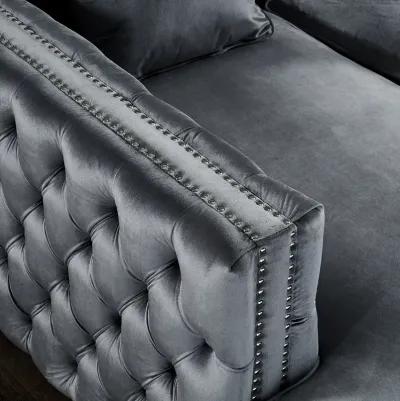 Inspired Home Clarinda Velvet Club Chair