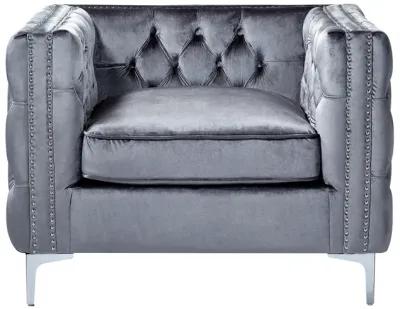 Inspired Home Clarinda Velvet Club Chair