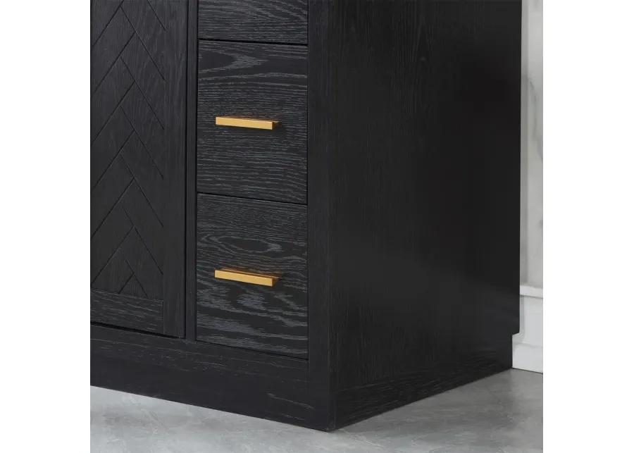 Altair 48 Single Bathroom Vanity Set in Black Oak without Mirror