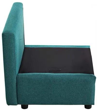 Modway Activate Contemporary Modern Fabric Upholstered Accent Lounge Armchair In Teal