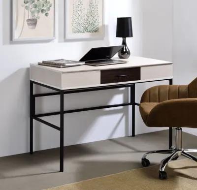 ACME Verster Writing Desk w/USB, Natural & Black Finish