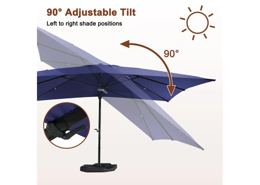 MONDAWE 10ft Square Cantilever Patio Umbrella for Outdoor Shade