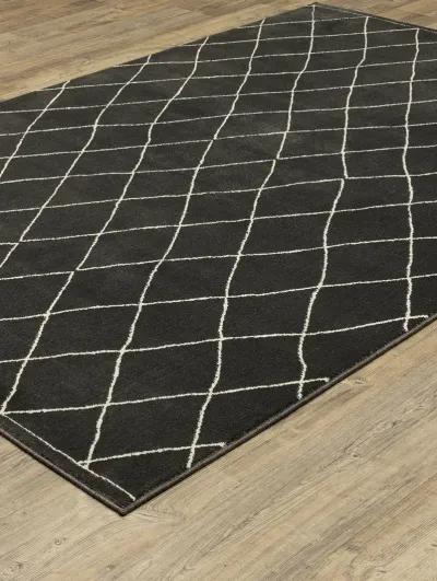 Raylan 3'3" x 5' Black Rug