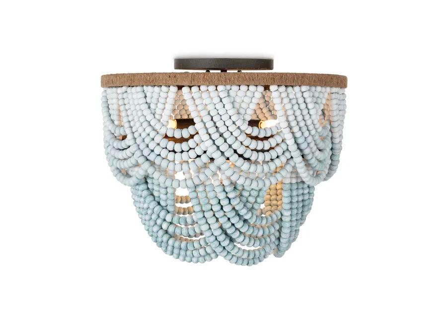 Coastal Living Ombre Wood Bead Flush Mount