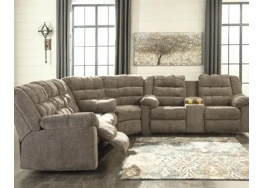 Workhorse 3-Piece Reclining Sectional