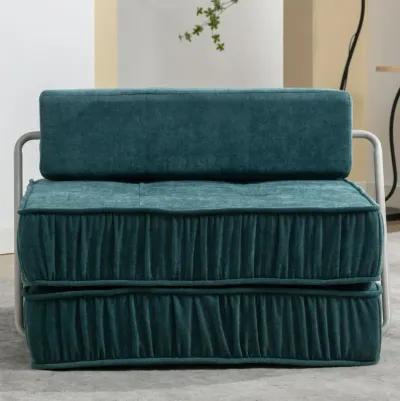 Modular Sectional Sofa with Armless Chair, Green