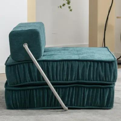 Modular Sectional Sofa with Armless Chair, Green