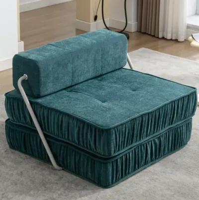 Modular Sectional Sofa with Armless Chair, Green