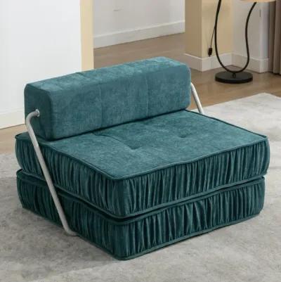 Modular Sectional Sofa with Armless Chair, Green