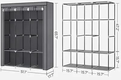 Wardrobe Closet Organizer with Cover