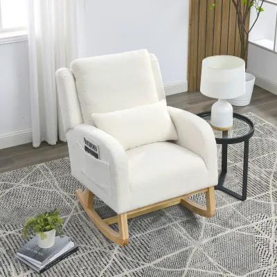 27.5" W Modern Accent High Back Living Room Casual Armchair Rocker