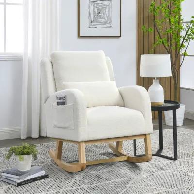 27.5" W Modern Accent High Back Living Room Casual Armchair Rocker